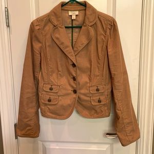Ann Taylor Camel colored corduroy Fall jacket.